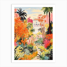 Giardini Botanici Villa Taranto, Italy In Autumn Fall Illustration 3 Art Print