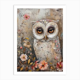 Sweet Owl Painting 3 Art Print