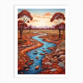 Default In The Heart Of An Australian Outback Landscape A Rive 0 (1) Art Print