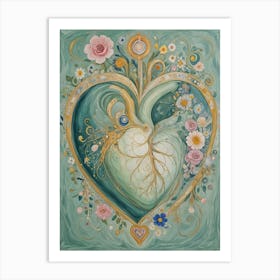 Floral Heart Art Print