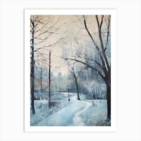 Winter City Park Painting Castle Park Bristol 2 Art Print