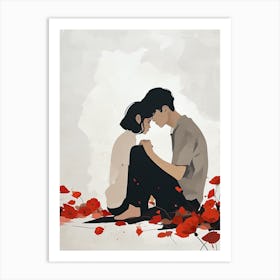 Red and White Love,Valentine's Day Art Print