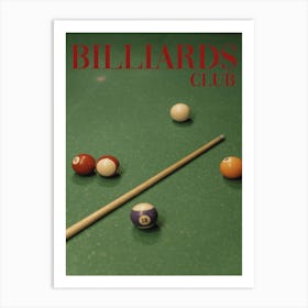 Billiards Club 1 Art Print