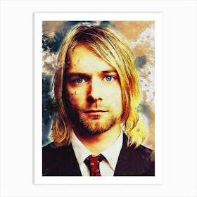 Smudge Of Portrait Kurt Donald Cobain Art Print