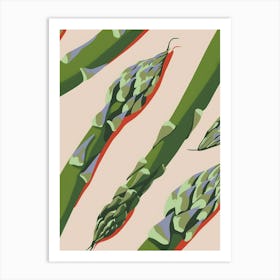 Asparagus Illustration Pattern Art Print