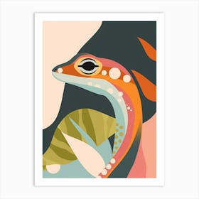 Gecko Abstract Modern Illustration 2 Art Print