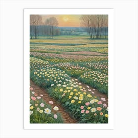 Flower Fields Art Print