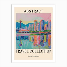 Abstract Travel Collection Poster Vancouver Canada 4 Art Print