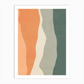 Abstract Wavy Lines - Lv Art Print