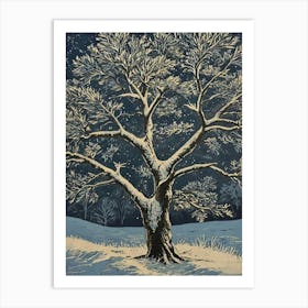 Tree In The Snow 1 Art Print