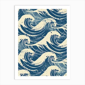 Sea Waves Pattern Art Print