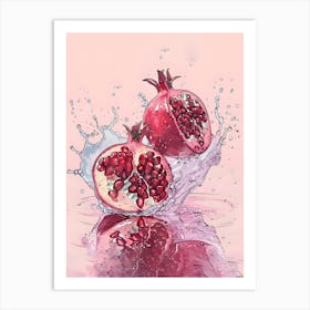 Pomegranate Splash 1 Art Print