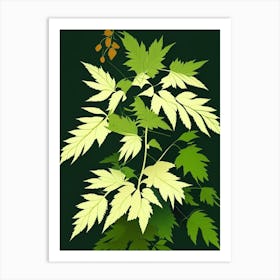 Meadowsweet Leaf Vibrant Inspired 1 Art Print