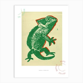 Red Senegal Chameleon Block 1 Poster Art Print