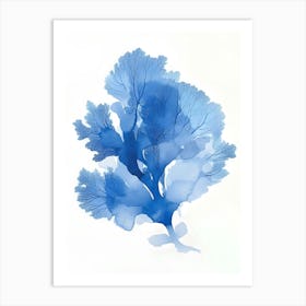 Blue Seaweed Canvas Print Art Print