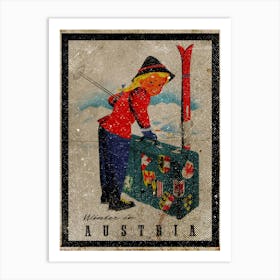 Vintage Travel Poster ― Winter In Austria Art Print