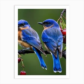 Eastern Bluebird-Reimagined 39 Art Print