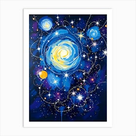 Galaxy Painting Art Print