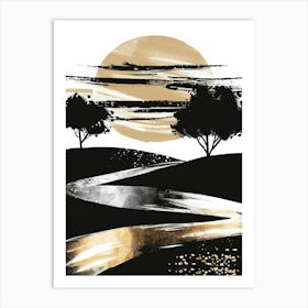 Sunset In The Woods 10 Art Print