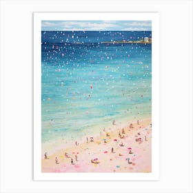 A Painting Of Pink Sands Beach, Harbour Island Bahamas 1 Art Print