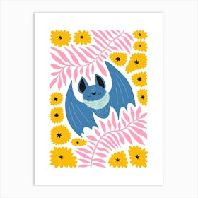 Nursery Abstract Bat Art Print