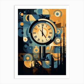 Time Abstract Geometric Illustration 6 Art Print