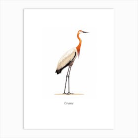 Crane Kids Animal Poster Art Print