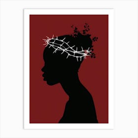 Woman With A Crown Of Thorns Art Print