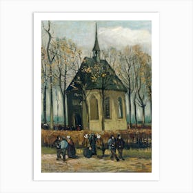 Congregation Leaving The Reformed Church In Nuenen (1884), Vincent Van Gogh Art Print