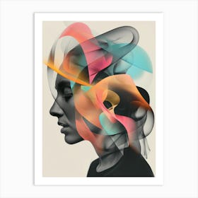 Abstract Portrait Of A Woman 4 Art Print