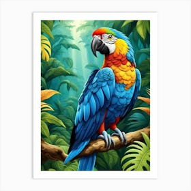 Parrot In The Jungle Art Print