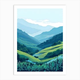 Valleys Canvas Print Art Print