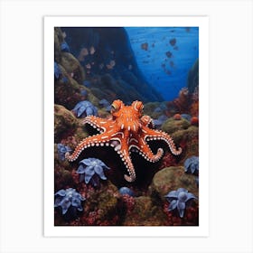 Star Sucker Pygmy Octopus Illustration 8 Art Print