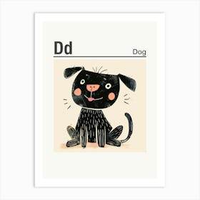 Animals Alphabet Dog 2 Art Print