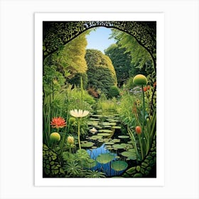 Giverny Gardens France Henri Rousseau Style 2 Art Print