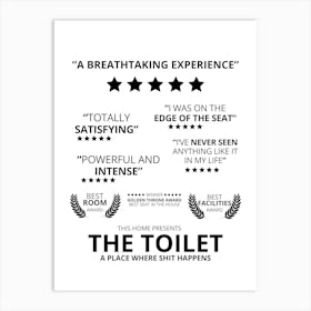 5 Star Bathroom Reviews Art Print