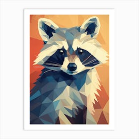 Raccoon Woodlands Illustration 1 Art Print