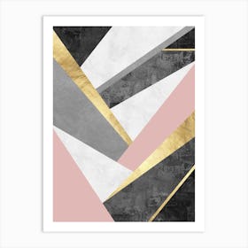 Geometric textures composition 5 Art Print