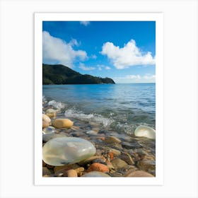 Beach With Jellyfish Art Print