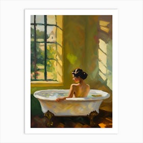 Woman In A Bath Art Print