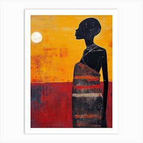 The African Woman; A Boho Depiction Art Print