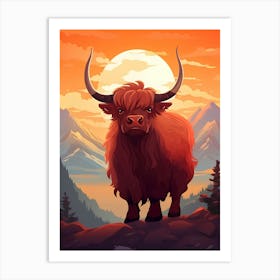 Highland Cow Art Print