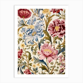 Floral Wallpaper 223 Art Print