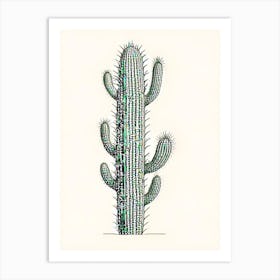Organ Pipe Cactus William Morris Inspired 1 Art Print