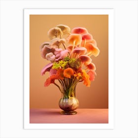 Mushroom Bouquet Still Life 4 Art Print