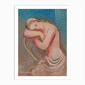 Seated Model, Mikuláš Galanda Art Print