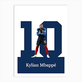 Kylian Mbappé 1 Art Print