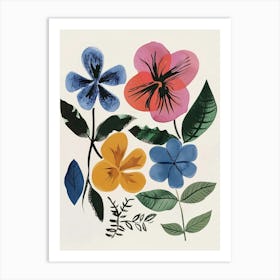 Painted Florals Impatiens 1 Art Print