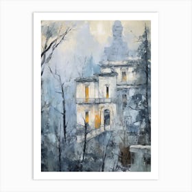 Winter City Park Painting Villa Ada Rome Art Print
