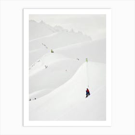 Adelboden, Switzerland Minimal Skiing Poster Art Print